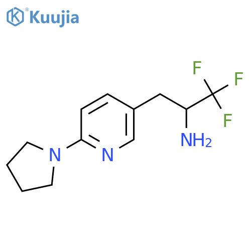 1,1,1-trifluoro-3-6-(pyrrolidin-1-yl)pyridin-3-ylpropan-2-amine structure