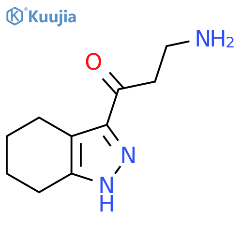 3-amino-1-(4,5,6,7-tetrahydro-1H-indazol-3-yl)propan-1-one structure