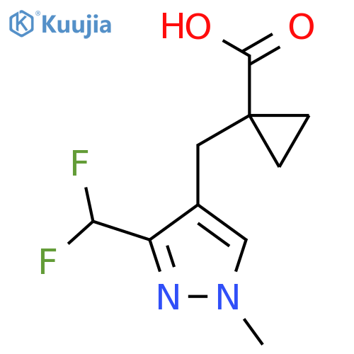 1-{3-(difluoromethyl)-1-methyl-1H-pyrazol-4-ylmethyl}cyclopropane-1-carboxylic acid structure