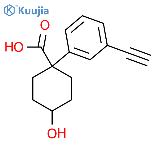 1-(3-ethynylphenyl)-4-hydroxycyclohexane-1-carboxylic acid structure