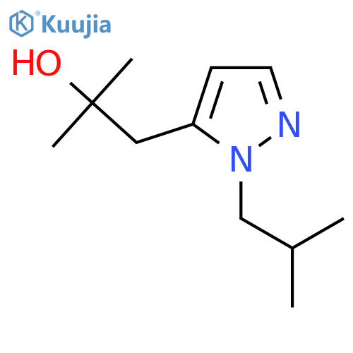 2-methyl-1-1-(2-methylpropyl)-1H-pyrazol-5-ylpropan-2-ol structure