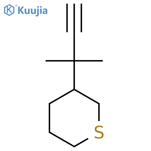 3-(2-methylbut-3-yn-2-yl)thiane structure