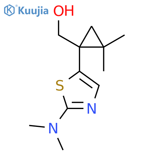 {1-2-(dimethylamino)-1,3-thiazol-5-yl-2,2-dimethylcyclopropyl}methanol structure