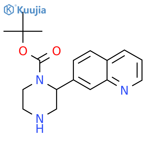 tert-butyl 2-(quinolin-7-yl)piperazine-1-carboxylate structure