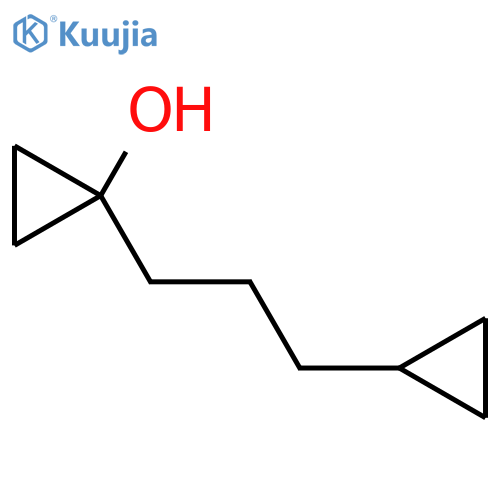 1-(3-cyclopropylpropyl)cyclopropan-1-ol structure