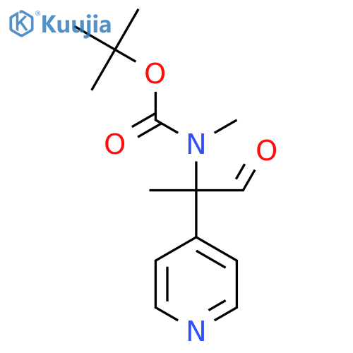 tert-butyl N-methyl-N-1-oxo-2-(pyridin-4-yl)propan-2-ylcarbamate structure