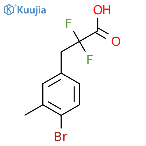 3-(4-bromo-3-methylphenyl)-2,2-difluoropropanoic acid structure