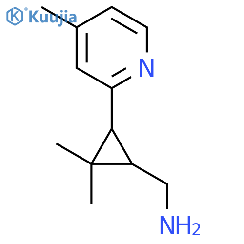 2,2-dimethyl-3-(4-methylpyridin-2-yl)cyclopropylmethanamine structure