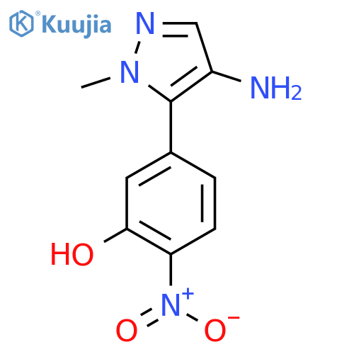 5-(4-amino-1-methyl-1H-pyrazol-5-yl)-2-nitrophenol structure