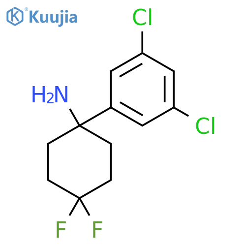 1-(3,5-dichlorophenyl)-4,4-difluorocyclohexan-1-amine structure