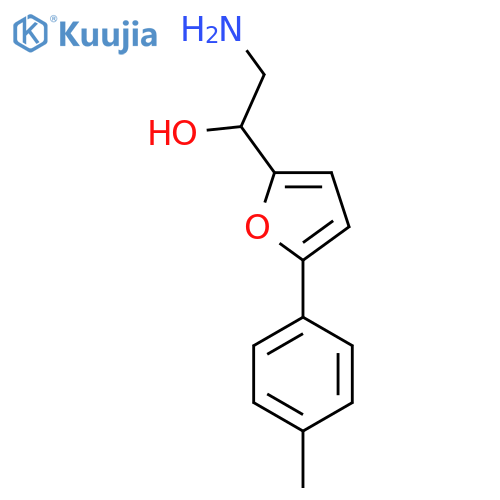 2-amino-1-5-(4-methylphenyl)furan-2-ylethan-1-ol structure