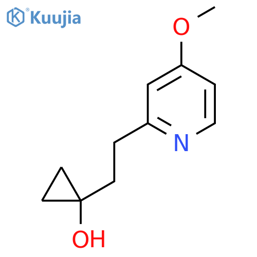 1-2-(4-methoxypyridin-2-yl)ethylcyclopropan-1-ol structure