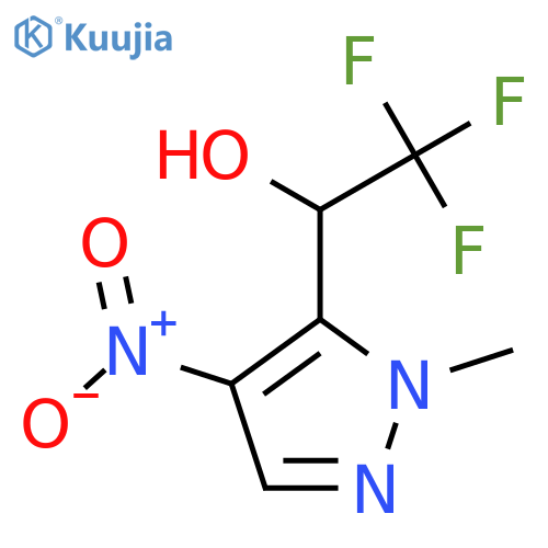 2,2,2-trifluoro-1-(1-methyl-4-nitro-1H-pyrazol-5-yl)ethan-1-ol structure