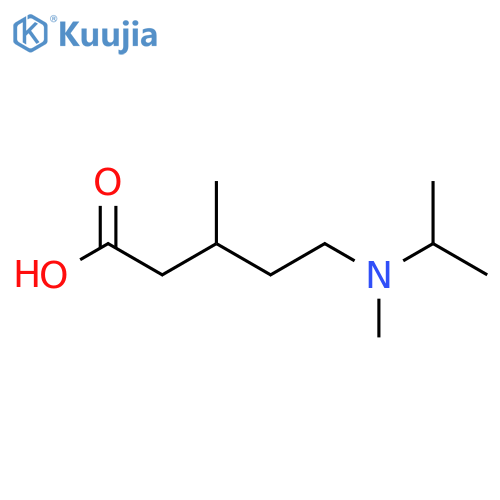 3-methyl-5-methyl(propan-2-yl)aminopentanoic acid structure
