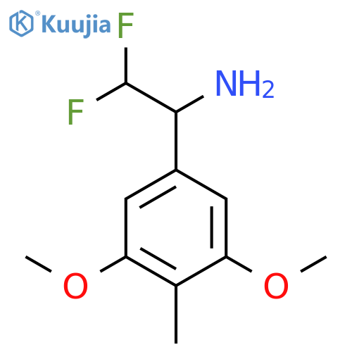 1-(3,5-Dimethoxy-4-methylphenyl)-2,2-difluoroethan-1-amine structure