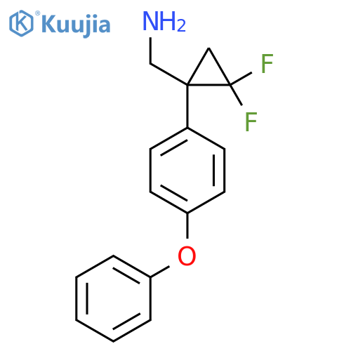 2,2-difluoro-1-(4-phenoxyphenyl)cyclopropylmethanamine structure