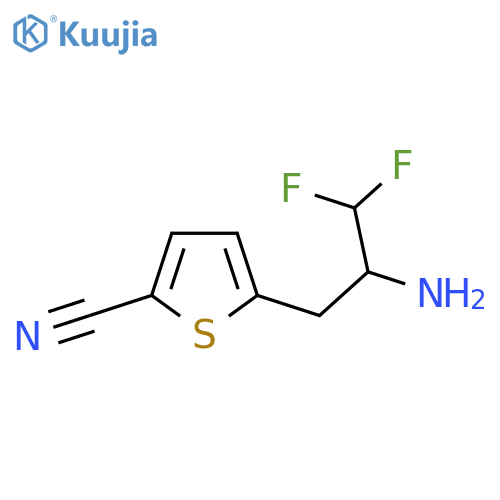5-(2-amino-3,3-difluoropropyl)thiophene-2-carbonitrile structure