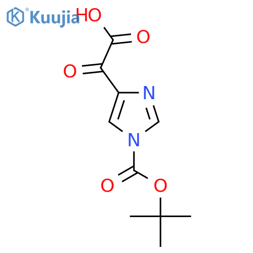 2-{1-(tert-butoxy)carbonyl-1H-imidazol-4-yl}-2-oxoacetic acid structure