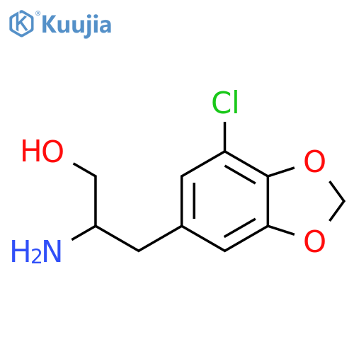 2-amino-3-(7-chloro-1,3-dioxaindan-5-yl)propan-1-ol structure