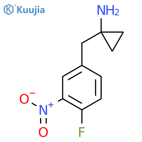 1-(4-fluoro-3-nitrophenyl)methylcyclopropan-1-amine structure