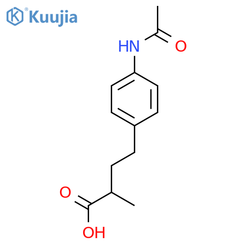 4-(4-Acetamidophenyl)-2-methylbutanoic acid structure
