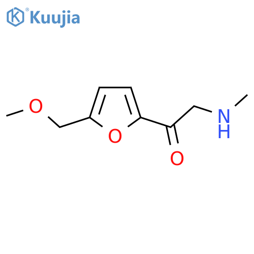 1-5-(methoxymethyl)furan-2-yl-2-(methylamino)ethan-1-one structure