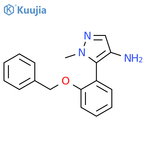 5-2-(benzyloxy)phenyl-1-methyl-1H-pyrazol-4-amine structure