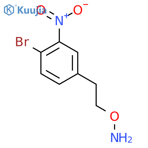 O-2-(4-bromo-3-nitrophenyl)ethylhydroxylamine structure
