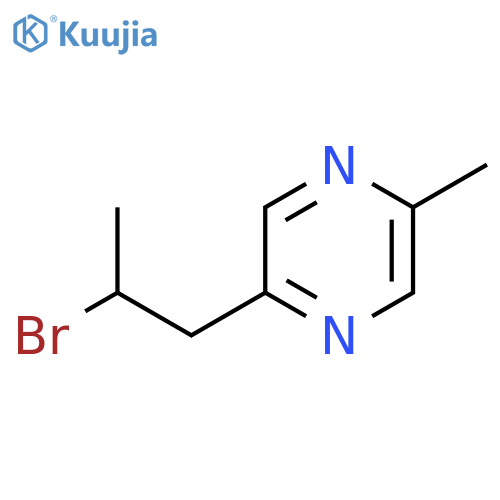 2-(2-bromopropyl)-5-methylpyrazine structure