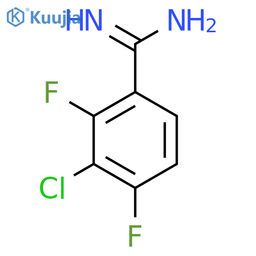 3-Chloro-2,4-difluorobenzene-1-carboximidamide structure