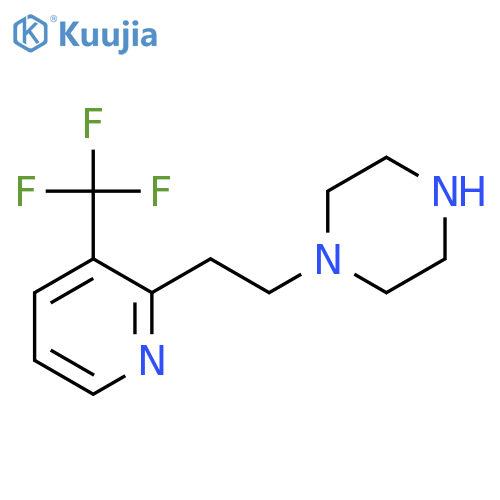 1-{2-3-(trifluoromethyl)pyridin-2-ylethyl}piperazine structure