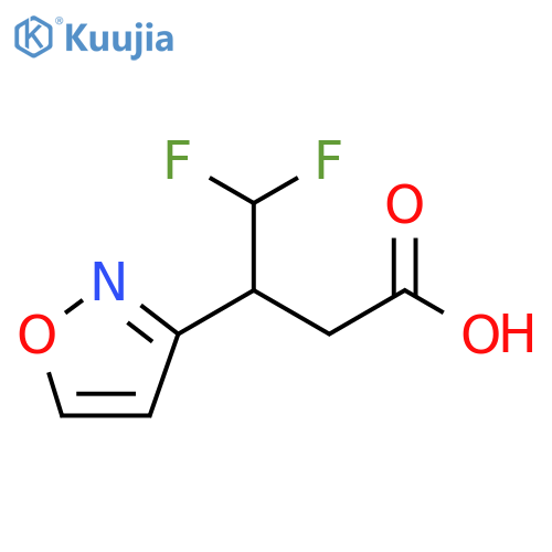 4,4-difluoro-3-(1,2-oxazol-3-yl)butanoic acid structure