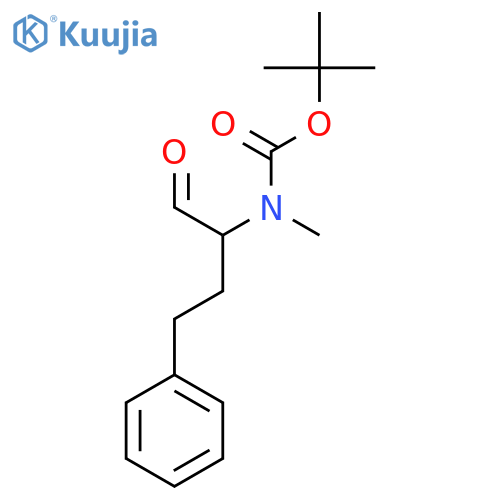 tert-butyl N-methyl-N-(1-oxo-4-phenylbutan-2-yl)carbamate structure