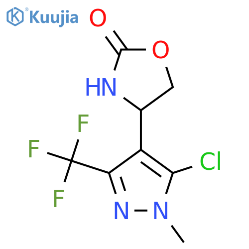 4-5-chloro-1-methyl-3-(trifluoromethyl)-1H-pyrazol-4-yl-1,3-oxazolidin-2-one structure