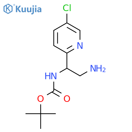 tert-butyl N-2-amino-1-(5-chloropyridin-2-yl)ethylcarbamate structure