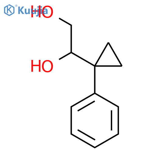 1-(1-phenylcyclopropyl)ethane-1,2-diol structure