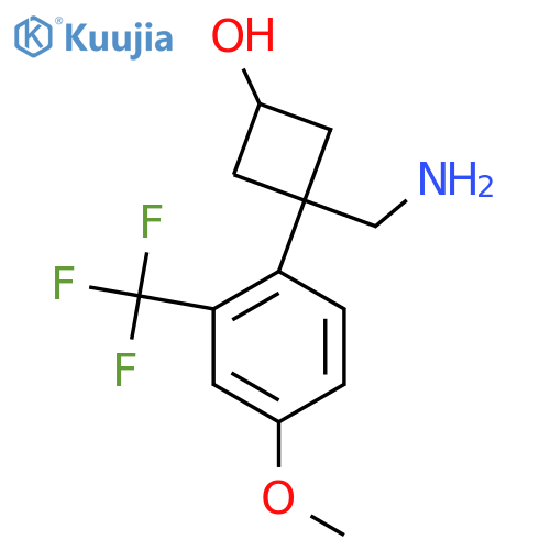 3-(aminomethyl)-3-4-methoxy-2-(trifluoromethyl)phenylcyclobutan-1-ol structure