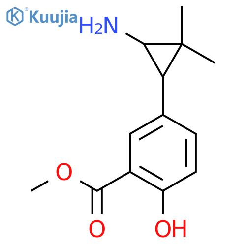 methyl 5-(3-amino-2,2-dimethylcyclopropyl)-2-hydroxybenzoate structure