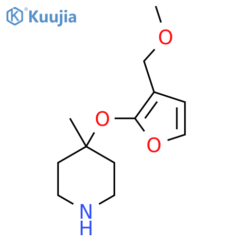 4-{3-(methoxymethyl)furan-2-yloxy}-4-methylpiperidine structure
