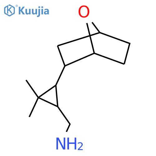 (2,2-dimethyl-3-{7-oxabicyclo2.2.1heptan-2-yl}cyclopropyl)methanamine structure