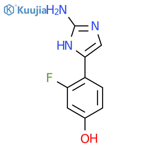 4-(2-amino-1H-imidazol-5-yl)-3-fluorophenol structure