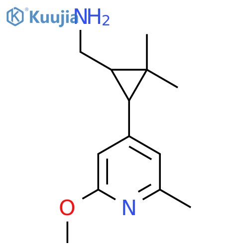 3-(2-methoxy-6-methylpyridin-4-yl)-2,2-dimethylcyclopropylmethanamine structure