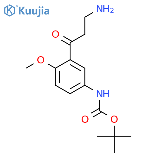 tert-butyl N-3-(3-aminopropanoyl)-4-methoxyphenylcarbamate structure