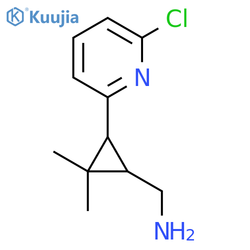 3-(6-chloropyridin-2-yl)-2,2-dimethylcyclopropylmethanamine structure