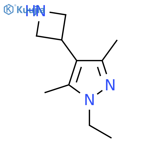 4-(azetidin-3-yl)-1-ethyl-3,5-dimethyl-1H-pyrazole structure