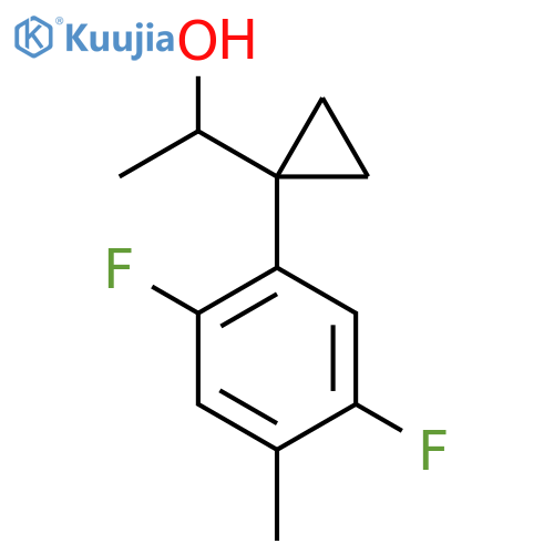 1-1-(2,5-difluoro-4-methylphenyl)cyclopropylethan-1-ol structure