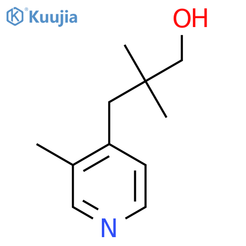 2,2-dimethyl-3-(3-methylpyridin-4-yl)propan-1-ol structure