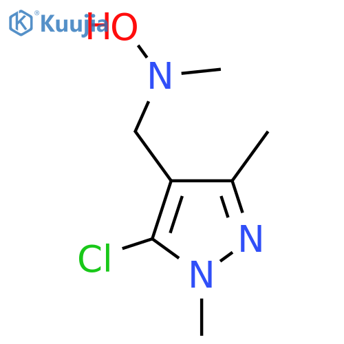 N-(5-chloro-1,3-dimethyl-1H-pyrazol-4-yl)methyl-N-methylhydroxylamine structure