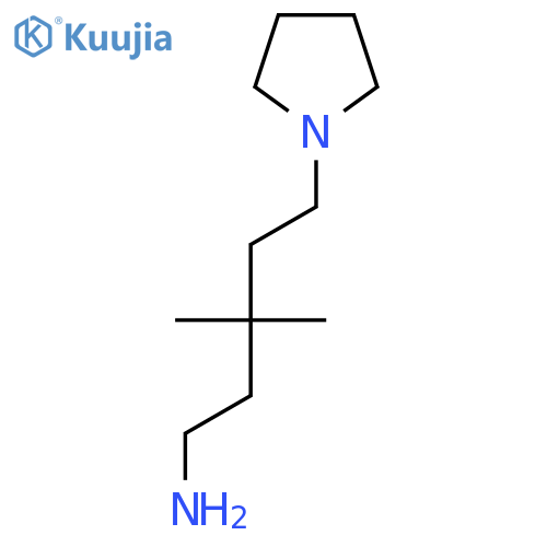 3,3-dimethyl-5-(pyrrolidin-1-yl)pentan-1-amine structure