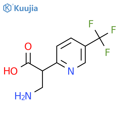 3-amino-2-5-(trifluoromethyl)pyridin-2-ylpropanoic acid structure